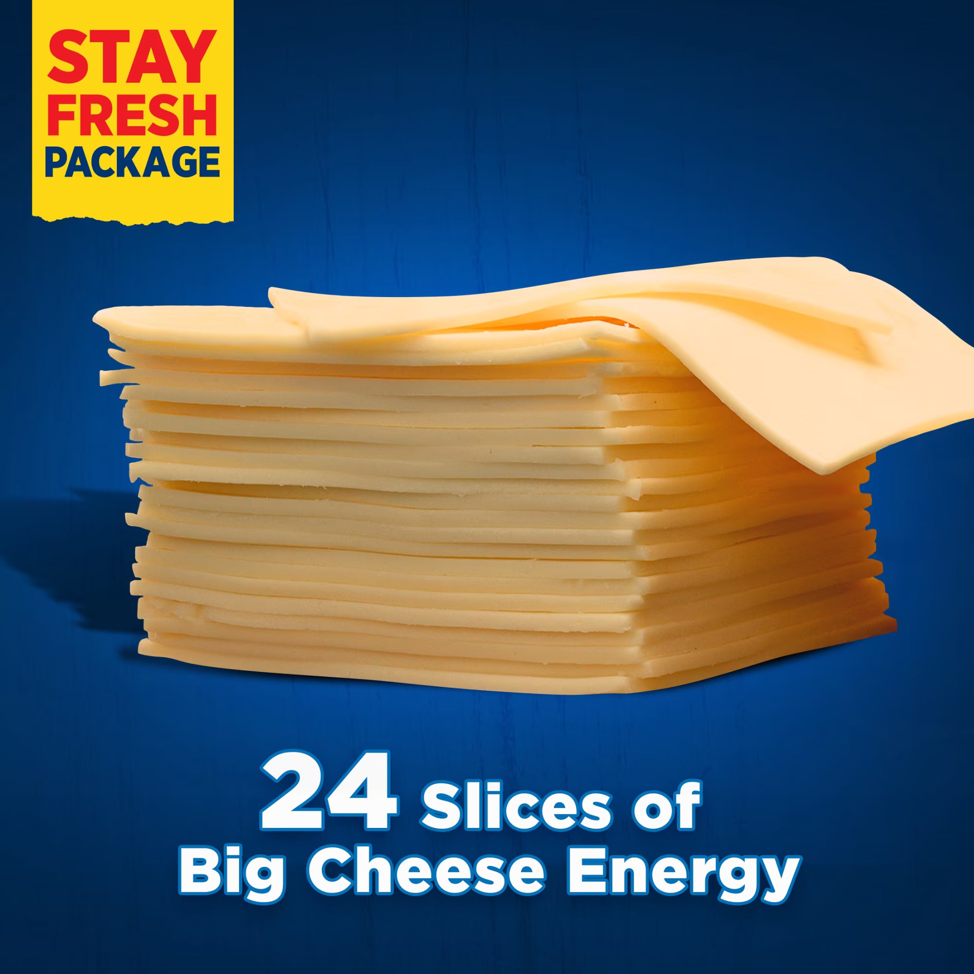 Kraft Deli Deluxe White American Cheese Slices, 16 oz Pack, 24 Slices, Pack of 3