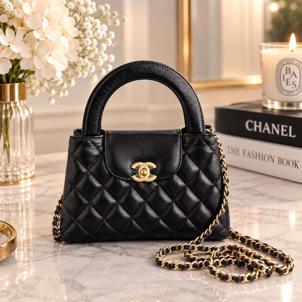 Chanel Mini Kelly Top Handle Bag Black