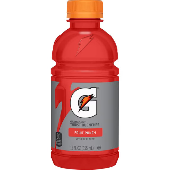 Gatorade Thirst Quencher Fruit Punch, 12 fl oz, 12 Bottles, Pack of 3