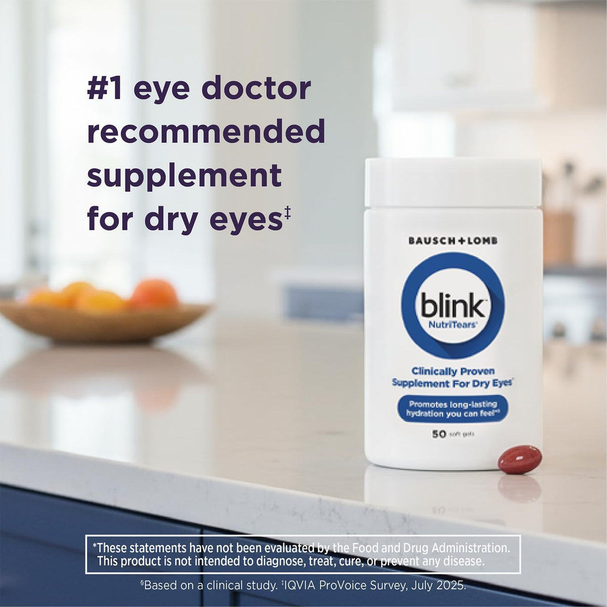 BLINK NutriTears Dry Eye Supplement – 50 Count
