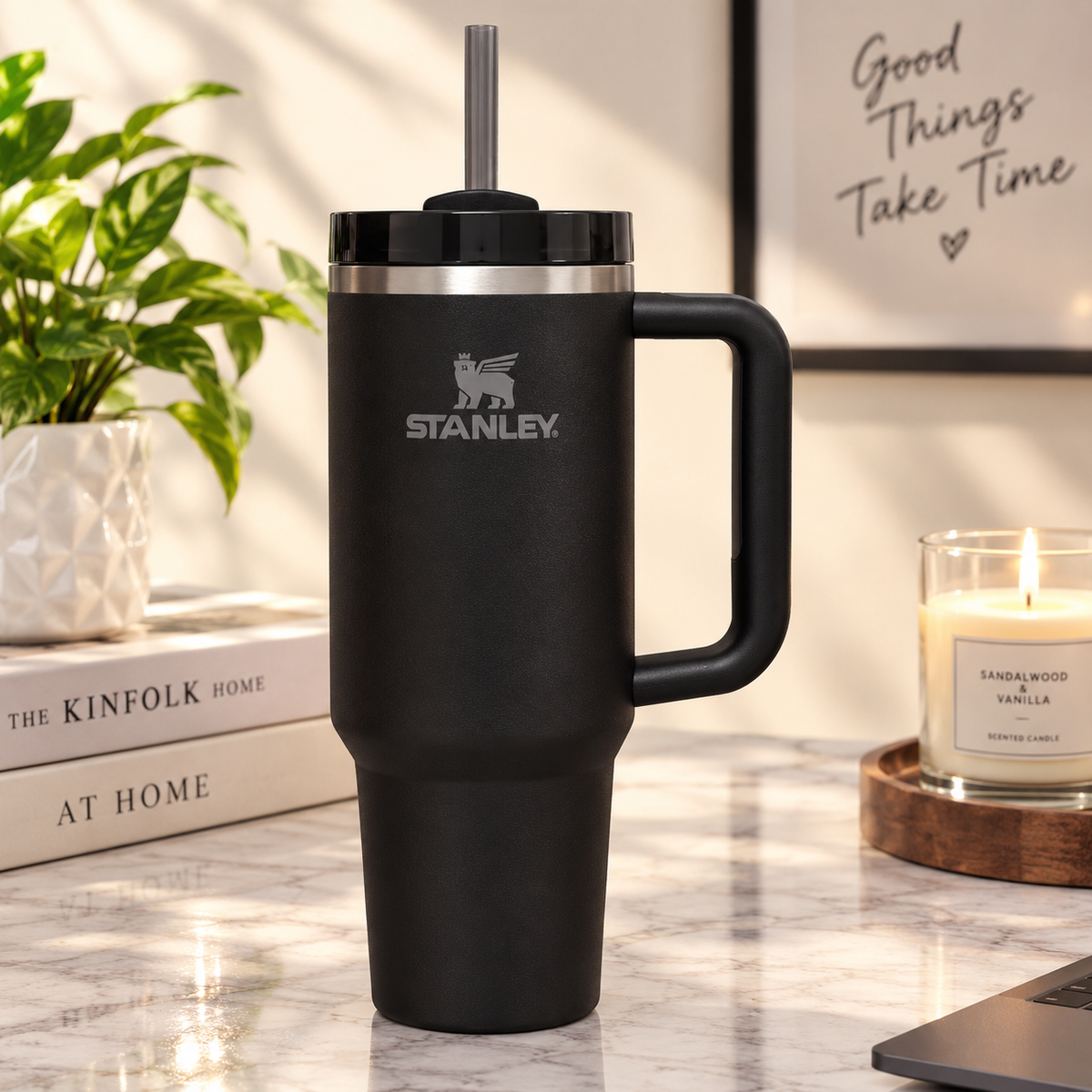 Stanley Quencher H2.0 FlowState 40oz Black Tumbler