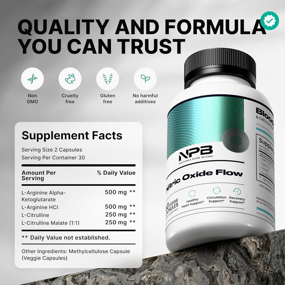 Nature's Pure Blend Nitric Oxide Supplements for Men