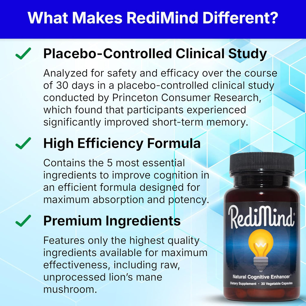 RediMind Natural Cognitive Support and Brain Supplement, Vegan