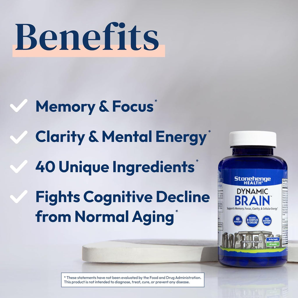 Stonehenge Dynamic Brain Supplement with BacoMind – 60 Capsules