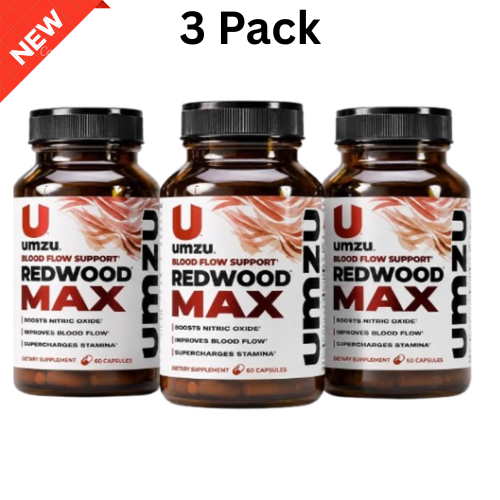 3 Pack Redwood MAX 60 Capsules | Boost Nitric Oxide, Blood Flow & Stamina