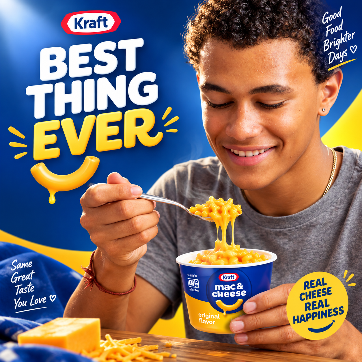 Kraft Mac & Cheese Cups, Original Flavor, 2.05 oz, 8 Cups, Pack of 3