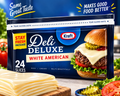 Kraft Deli Deluxe White American Cheese Slices, 16 oz Pack, 24 Slices, Pack of 3