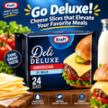 Kraft Deli Deluxe 2% Milk American Cheese Slices, 16 oz Pack, 24 Slices, Pack of 3