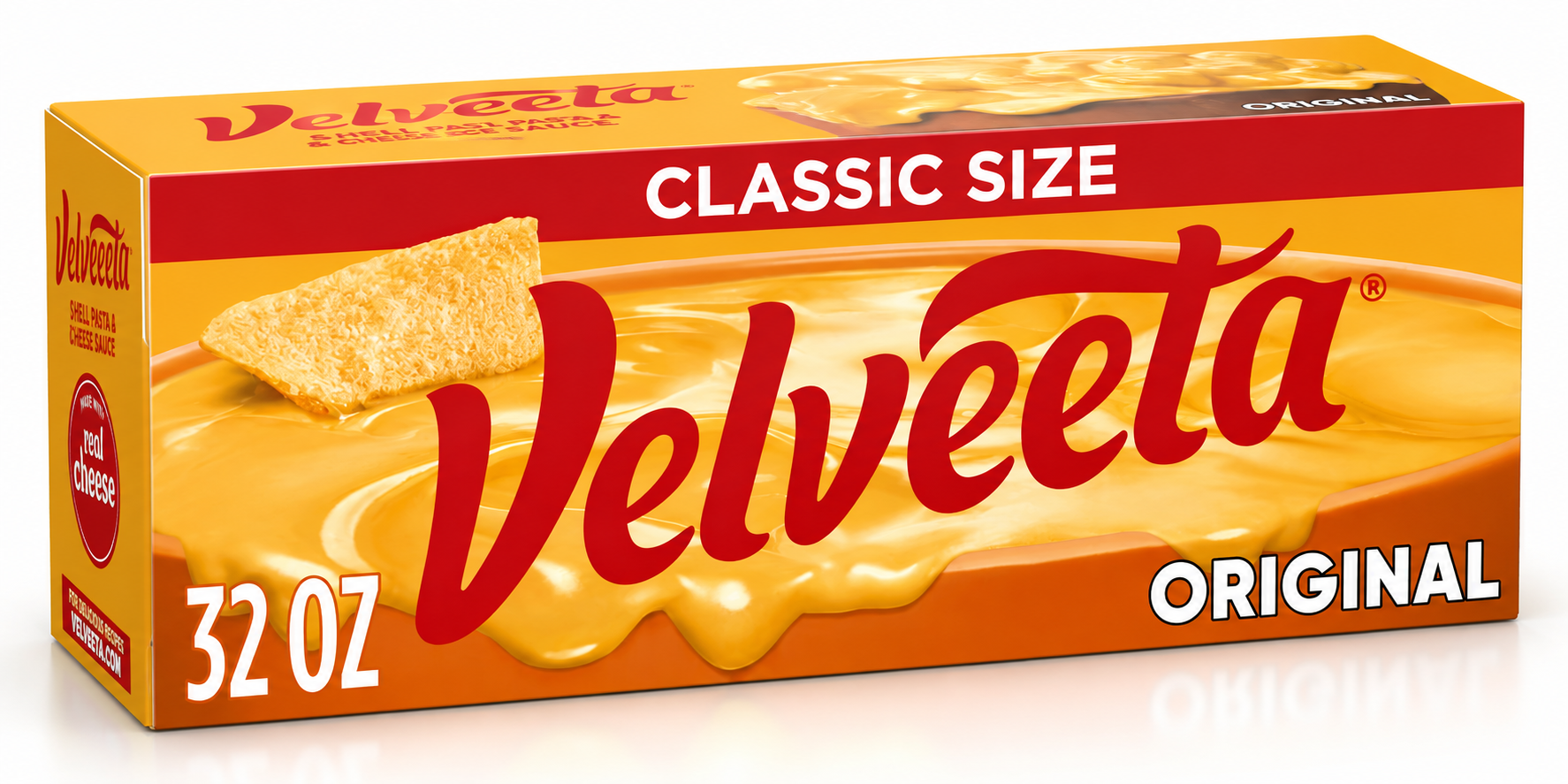 Velveeta Original Pasteurized Recipe Cheese Product Classic Size, 32 oz Block, Pack of 3