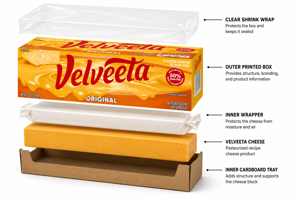 Velveeta Original Pasteurized Recipe Cheese Product Classic Size, 32 oz Block, Pack of 3