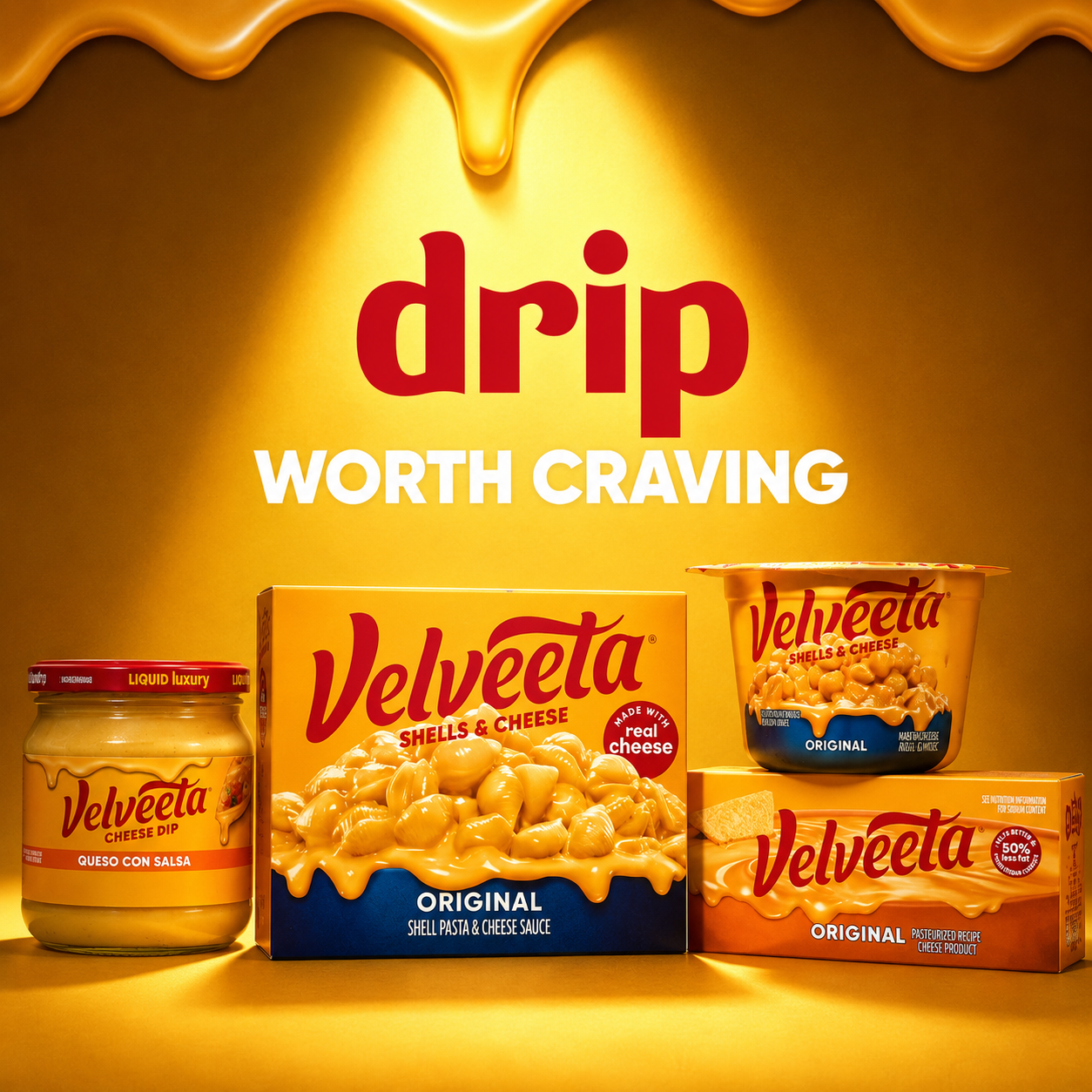 Velveeta Original Pasteurized Recipe Cheese Product Classic Size, 32 oz Block, Pack of 3