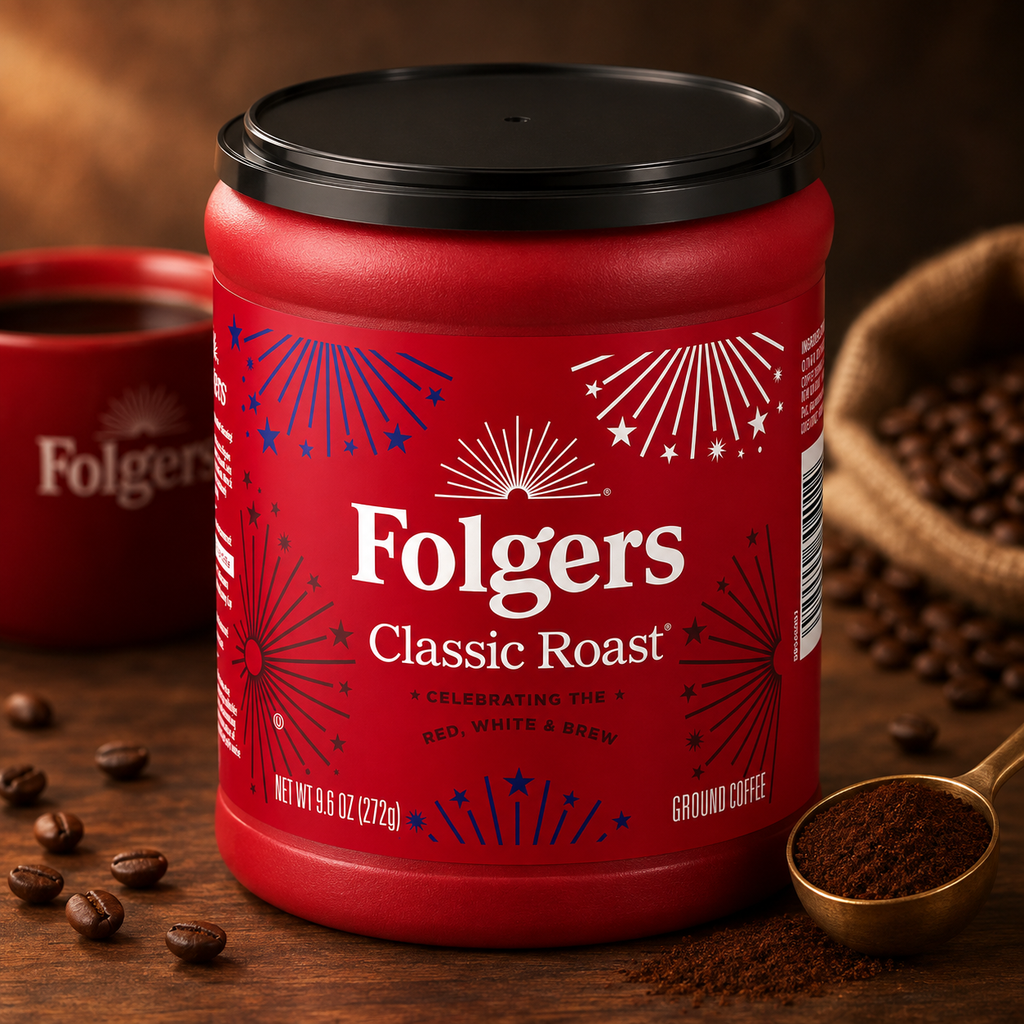 Folgers Classic Roast Medium Ground Coffee, 9.6 oz, Limited Edition, 3-Packs