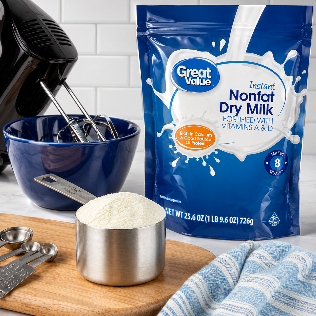 Great Value Instant Nonfat Dry Milk, 25.6 oz Bag, Makes 8 Quarts, 3-Pack