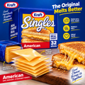 Kraft Singles American Slices Twin Pack, 32 Count Pack, Pack of 3