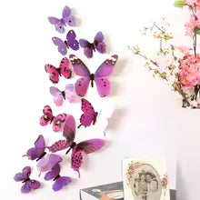 3D Butterfly Wall Stickers – 12Pc