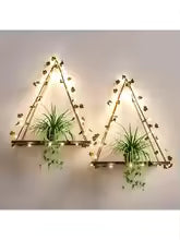 : LED Leaf Hanging Floating Shelf