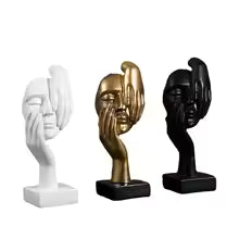 Abstract Resin Mask Statue