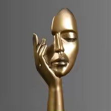 Abstract Resin Mask Statue