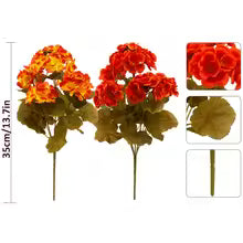 6Pcs Artificial Fall Geranium Flowers