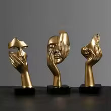 Abstract Resin Mask Statue