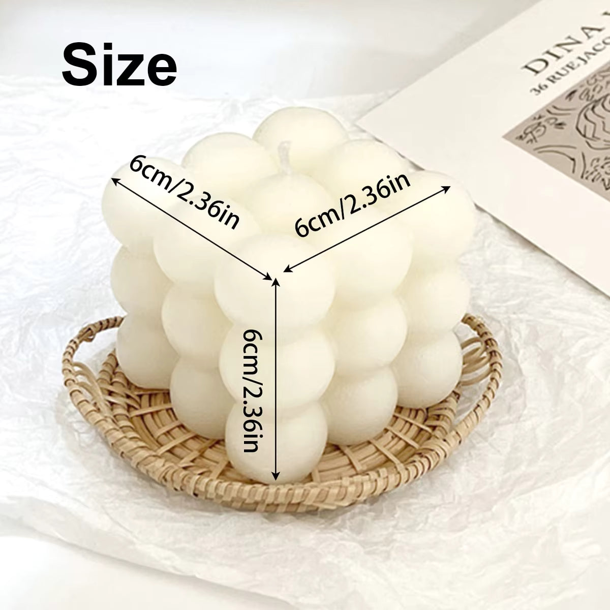 Vanilla Bubble Cube Candle