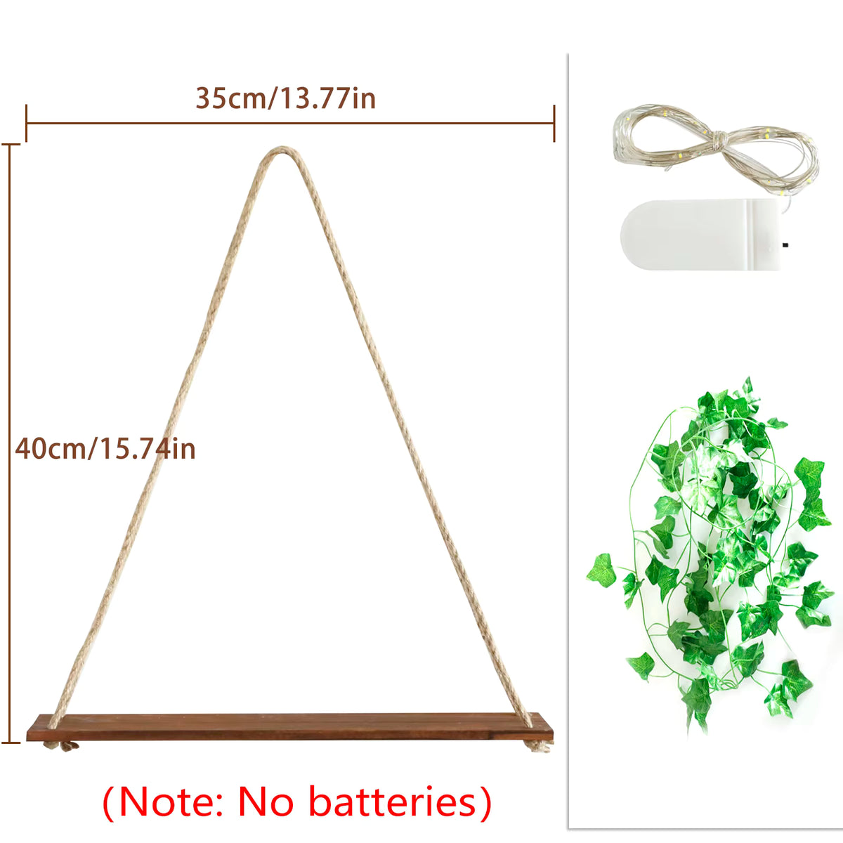 : LED Leaf Hanging Floating Shelf