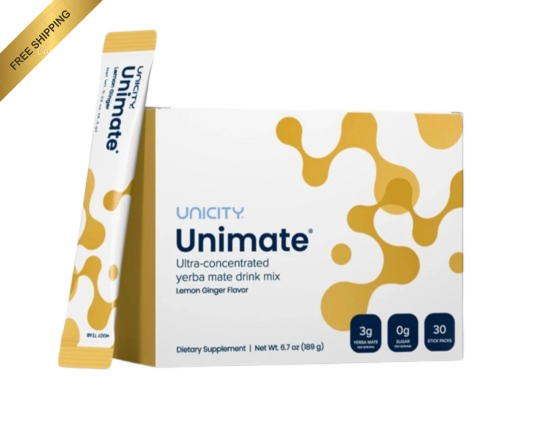 Unicity Unimate Lemon Ginger 30 Stick Packs