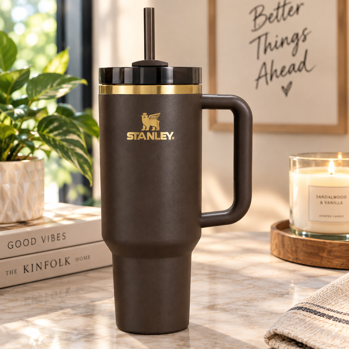 Stanley Quencher H2.0 FlowState CHOCOLATE GOLD 40 OZ
