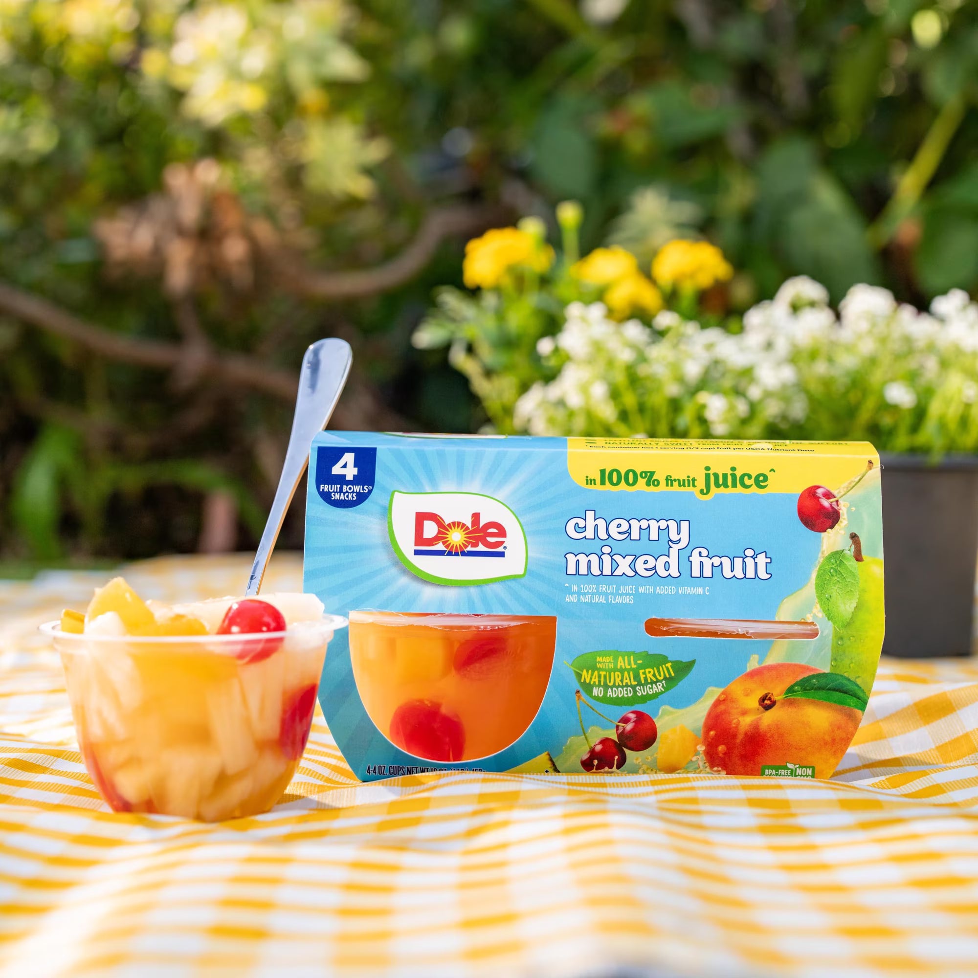 Dole Cherry Mixed Fruit Bowls in 100% Fruit Juice, 4 oz, 12 Cups, 3 Boxes