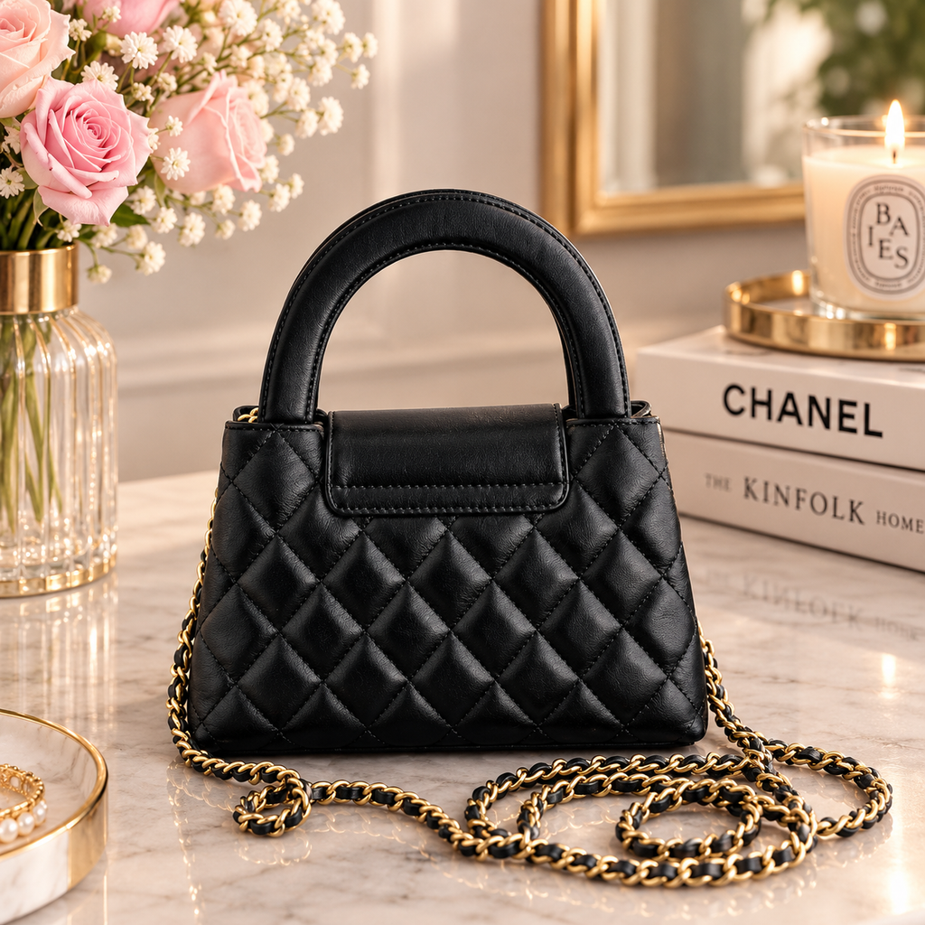 Chanel Mini Kelly Top Handle Bag Black