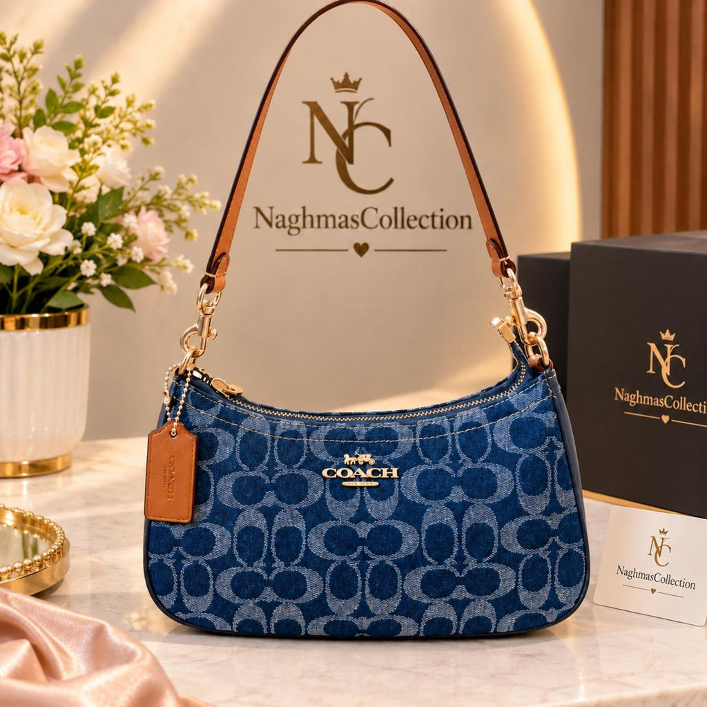 Coach CAF82 Denim/Natural Teri Shoulder Bag