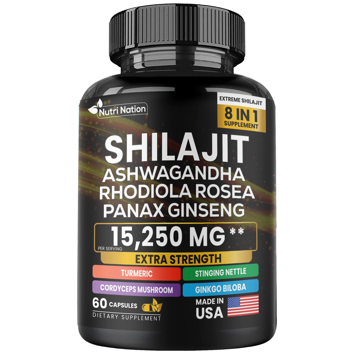 Shilajit Multivitamin (Turmeric, Ashwagandha, Ginger, Cordyceps Mushrooms)60 cap