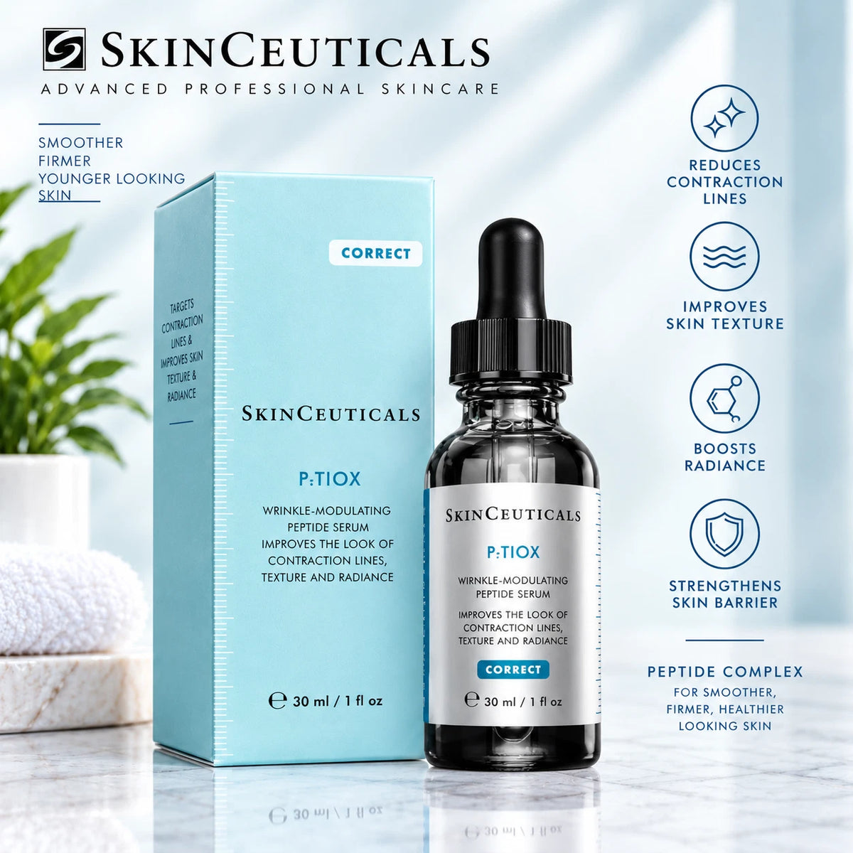 SkinCeuticals P-TIOX Anti-Wrinkle Peptide Serum 1 oz / 30ml