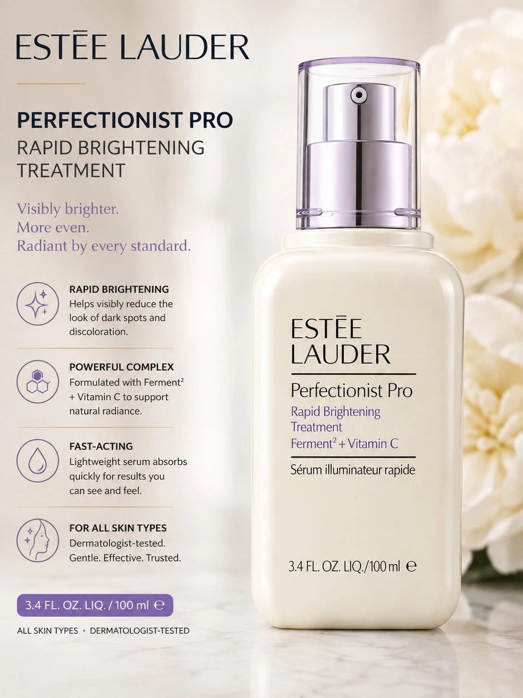 Estee Lauder Perfectionist Pro Rapid Brightening Treatment with Vit C 3.4 oz