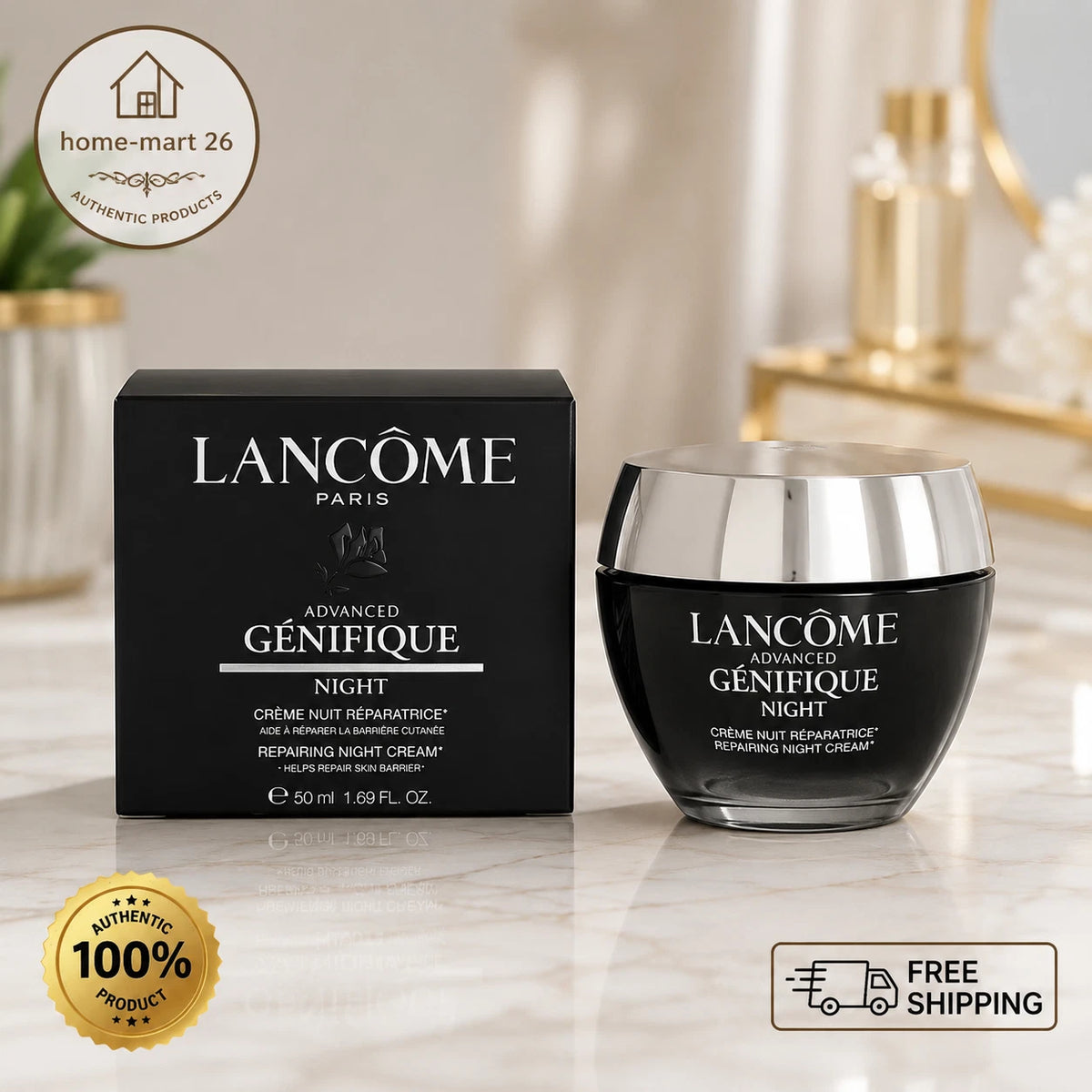 Lancome Advanced Genifique Repairing Night Cream - 1.7 oz / 50mL