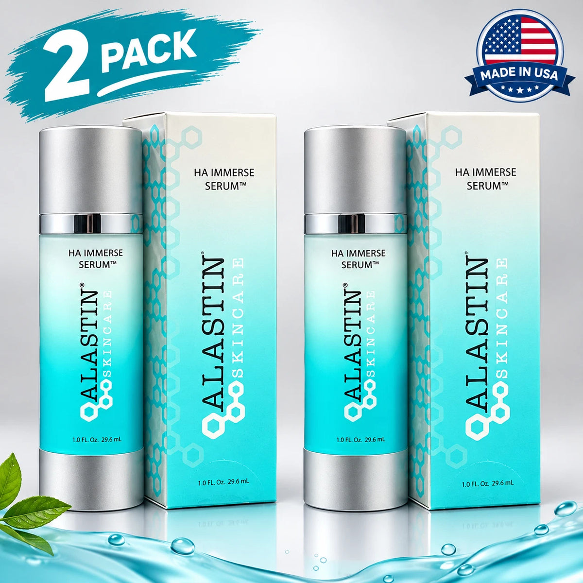 ALASTIN HA Immerse Serum 1.0 fl oz 29.6 mL – 2 Pack