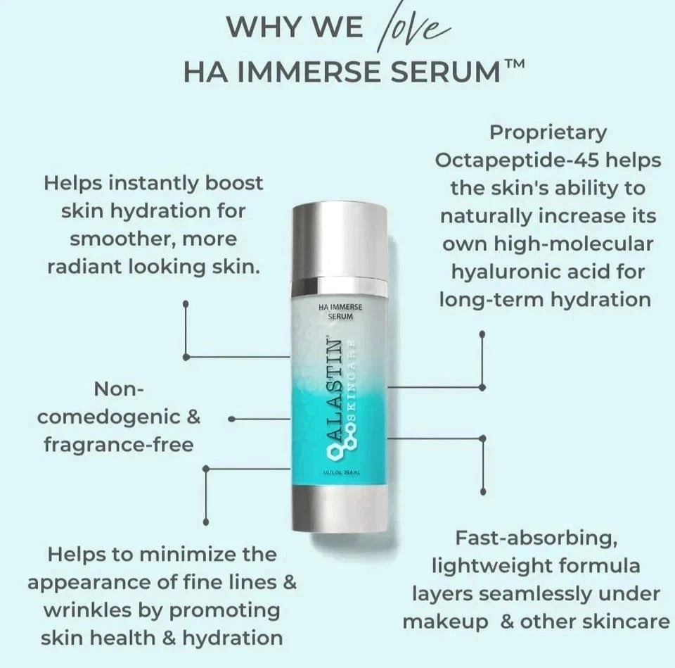 ALASTIN HA Immerse Serum 1.0 fl oz 29.6 mL – 2 Pack