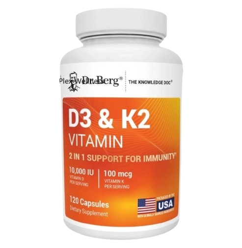 Dr. Berg's D3&K2 vitamins 10000 IU, 100micrograms per serving,120pills