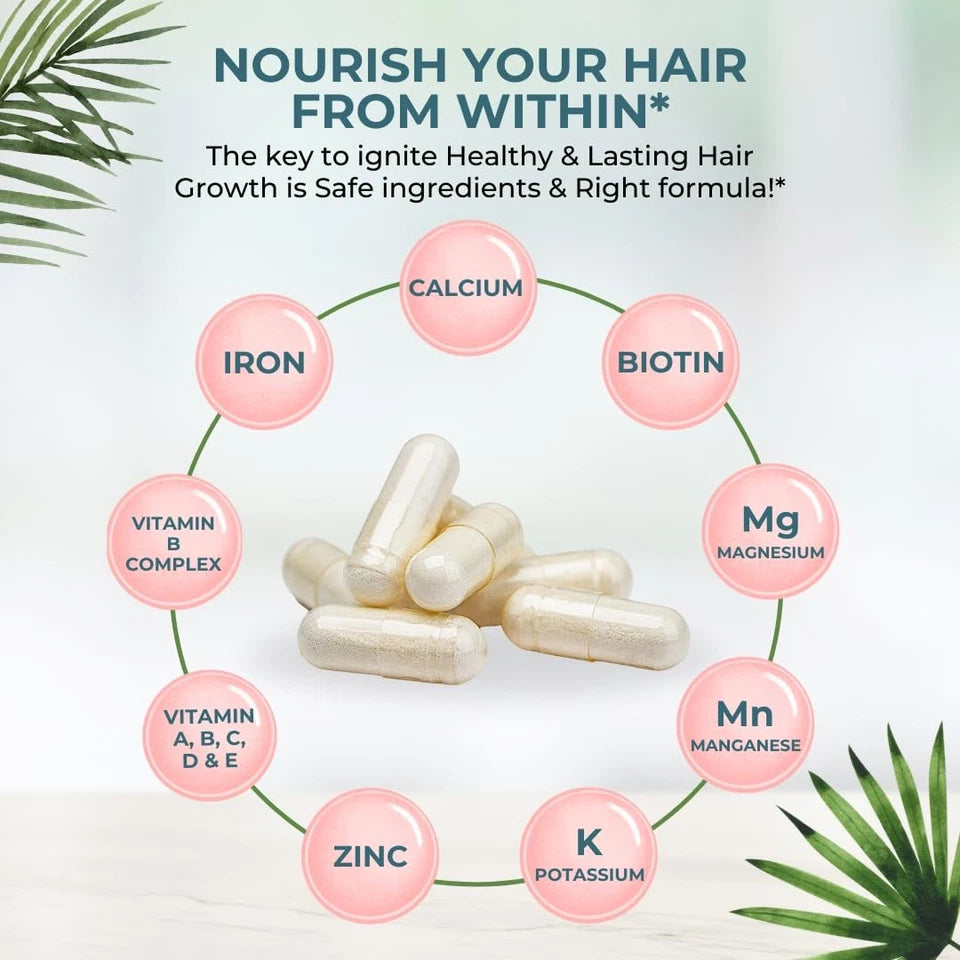 Vital Hair Complex – Biotin & Vitamin B Hair Vitamin for Women & Men 60 vegecaps