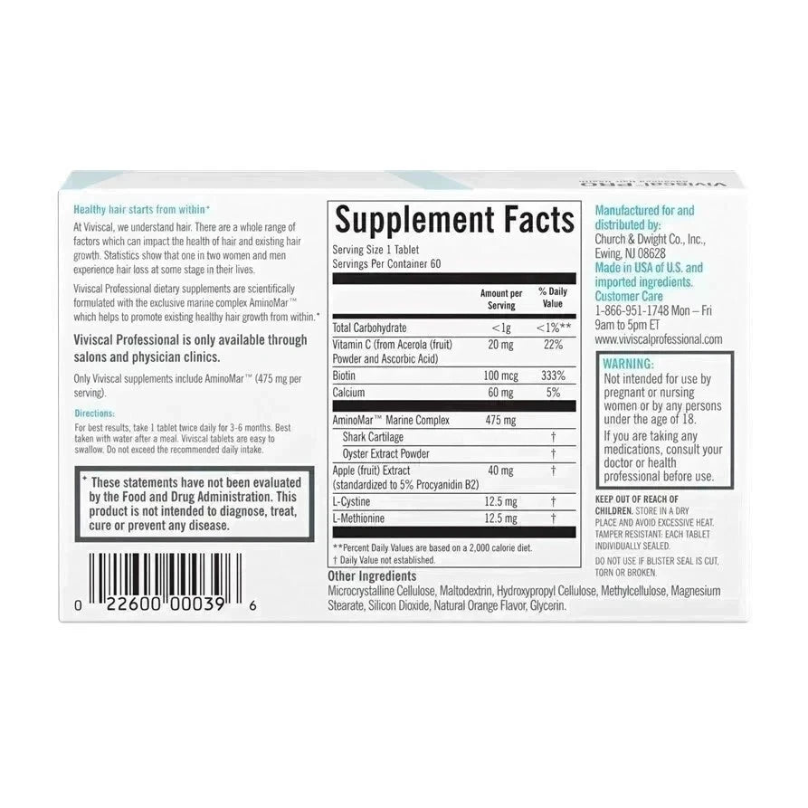 Viviscal Pro Advanced Hair Health 180 Tablets